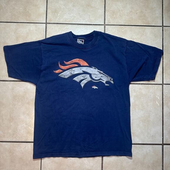 Vintage 2000's Pro Player Denver Broncos NFL Football Graphic T-Shirt Mens Large - Picture 1 of 10